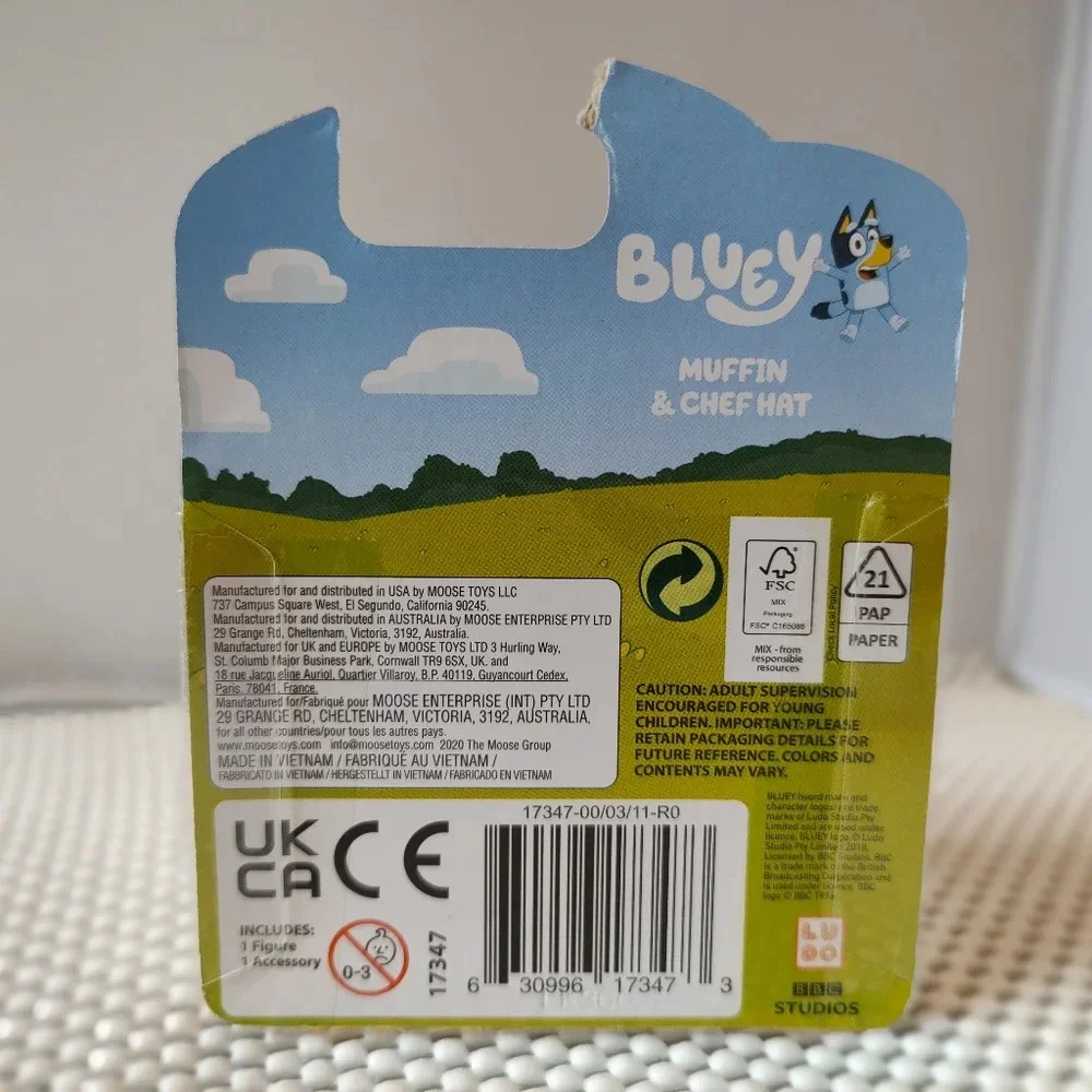 Bluey Cartoon Muffin and Chef Hat NWT